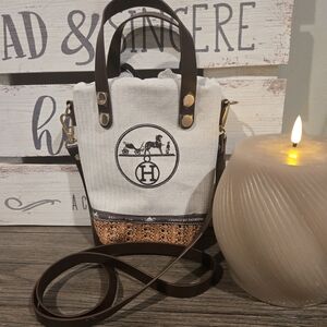 Hermes Upcycled Dust Bag Draw String Pouch